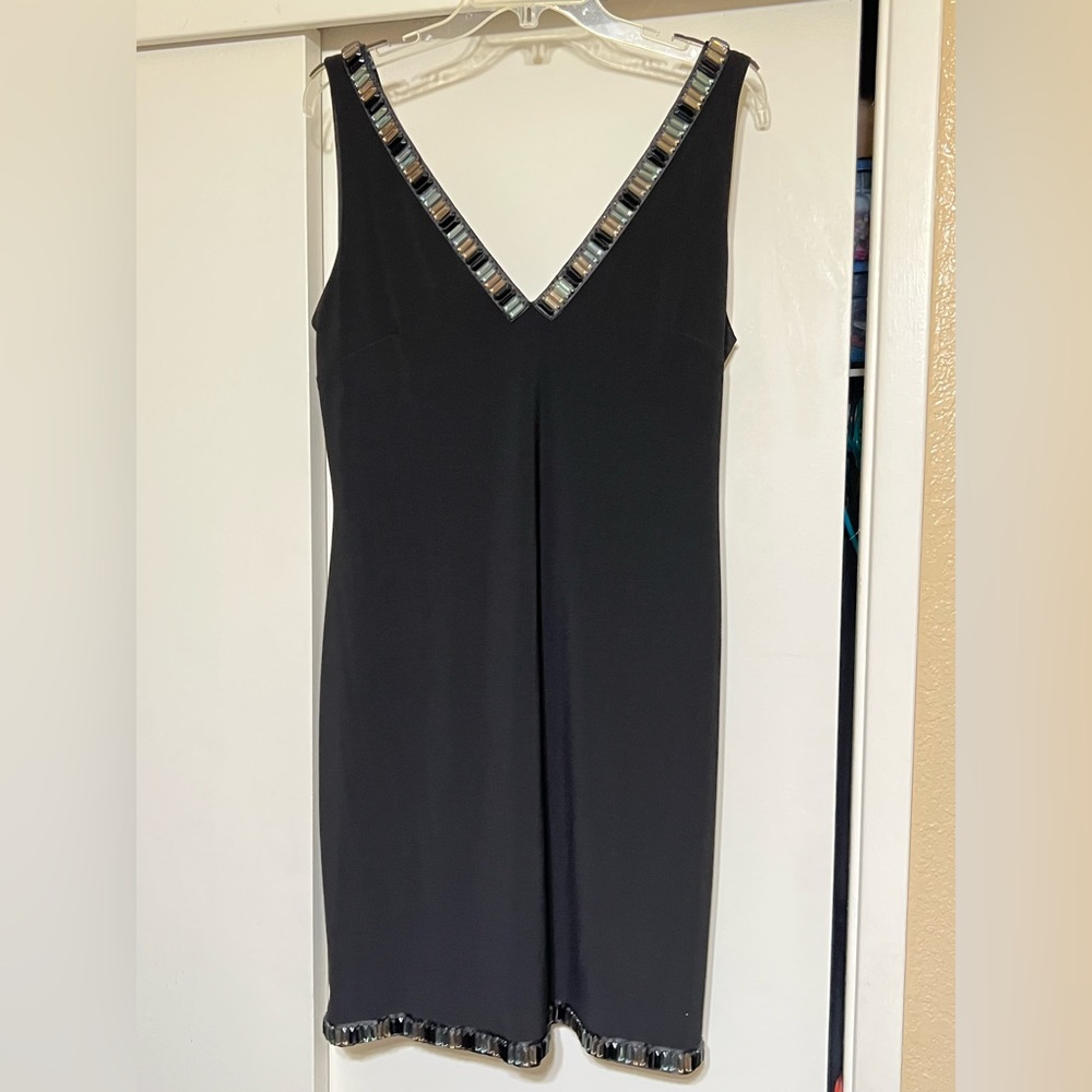 Joseph Ribkoff dress with gemstone trim
